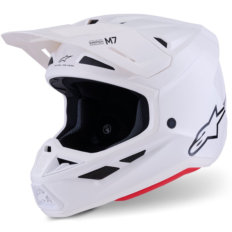 Kask motocrossowy Alpinestars SM7 Solid biały
