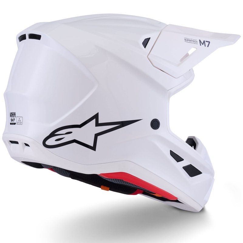 Kask motocrossowy Alpinestars SM7 Solid biały