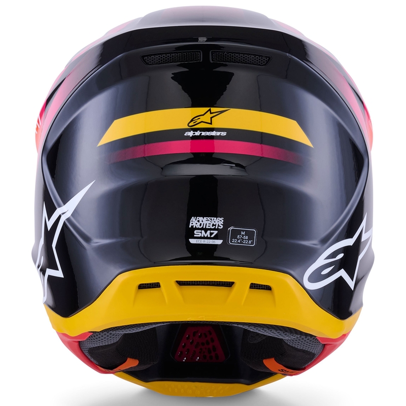 Kask motocrossowy Alpinestars SM7 Rise czarno-żółto-fluo róż