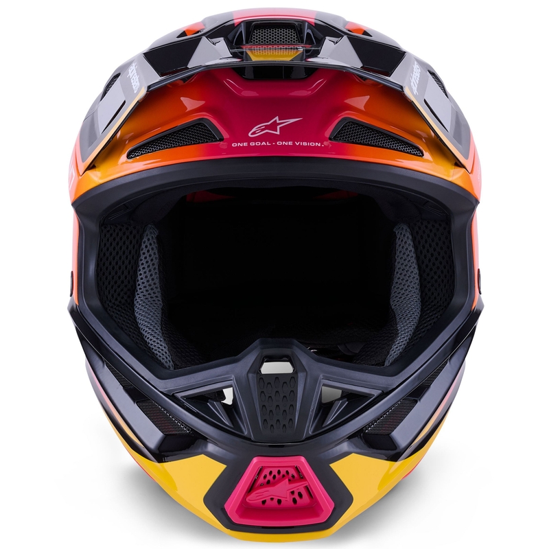 Kask motocrossowy Alpinestars SM7 Rise czarno-żółto-fluo róż