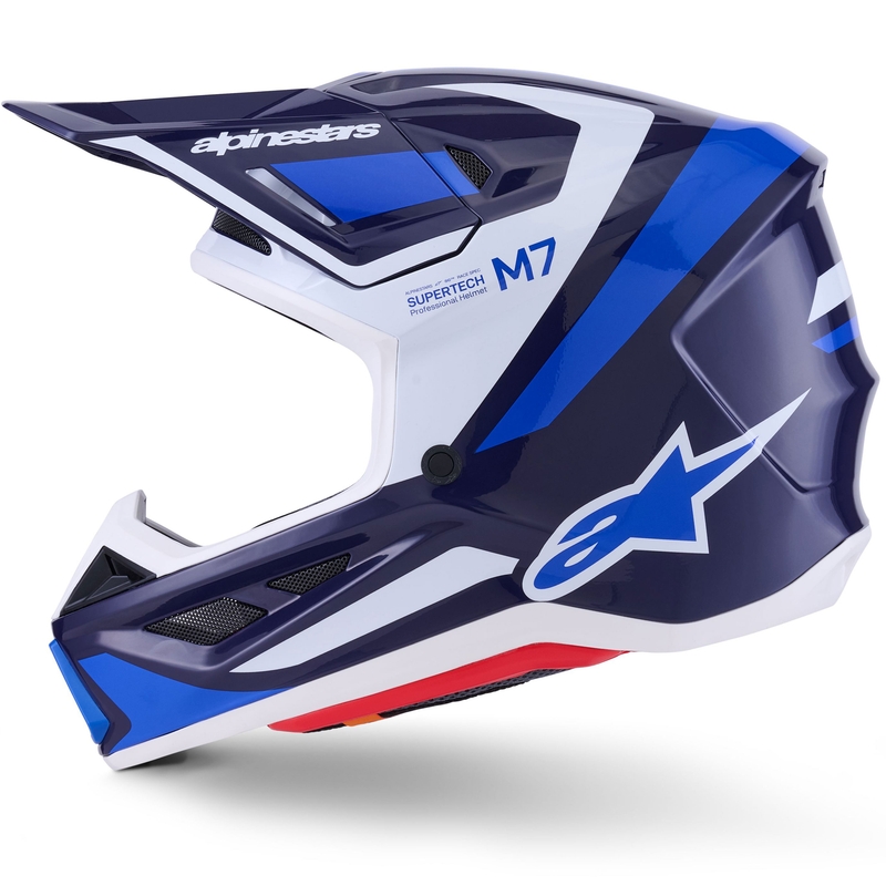 Kask motocrossowy Alpinestars SM7 Rise niebiesko-biały