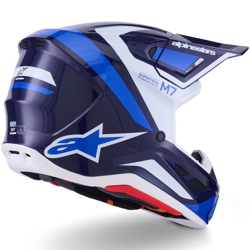Kask motocrossowy Alpinestars SM7 Rise niebiesko-biały