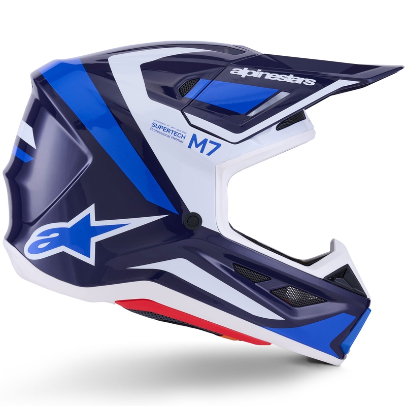 Kask motocrossowy Alpinestars SM7 Rise niebiesko-biały