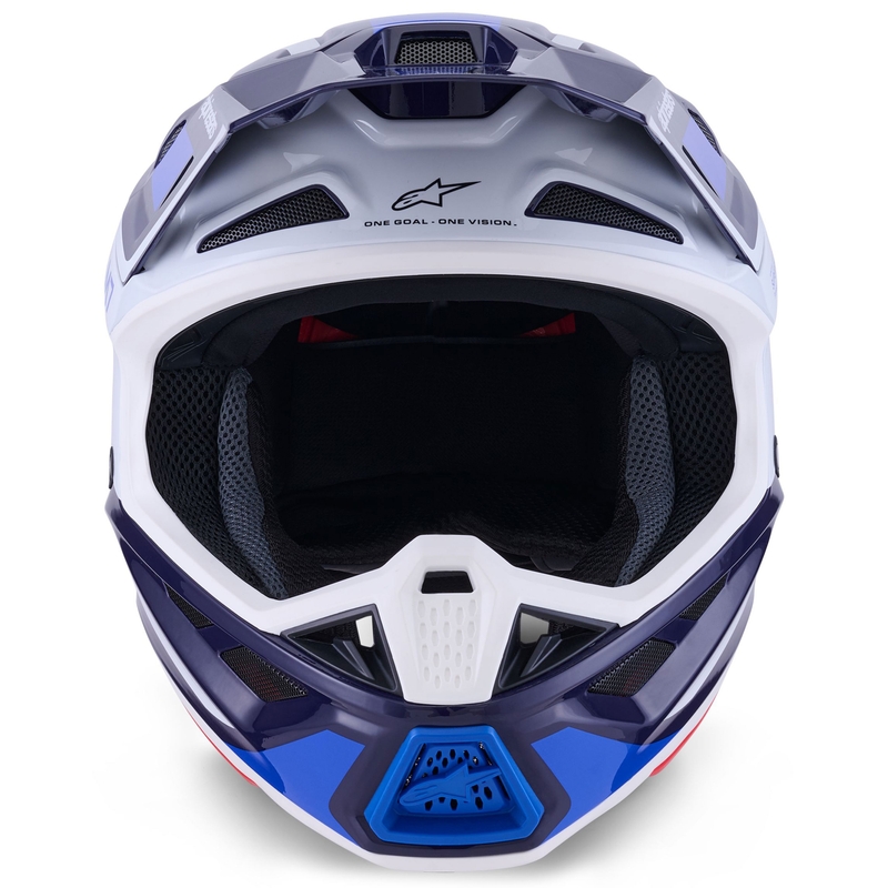 Kask motocrossowy Alpinestars SM7 Rise niebiesko-biały
