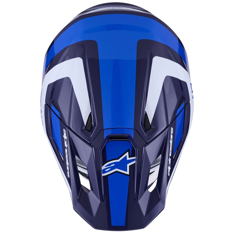 Kask motocrossowy Alpinestars SM7 Rise niebiesko-biały