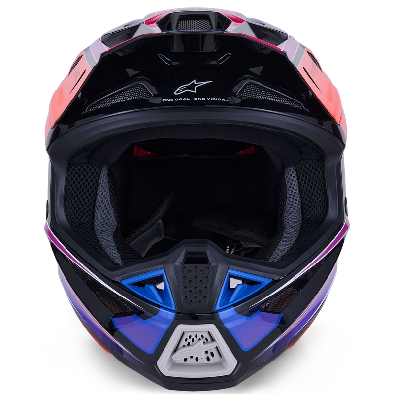 Kask motocrossowy Alpinestars SM7 Fuse niebiesko-fioletowo-różowy