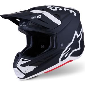 Kask motocrossowy Alpinestars SM7 Dasher matowo-czarno-biały