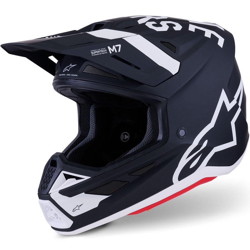 Kask motocrossowy Alpinestars SM7 Dasher matowo-czarno-biały