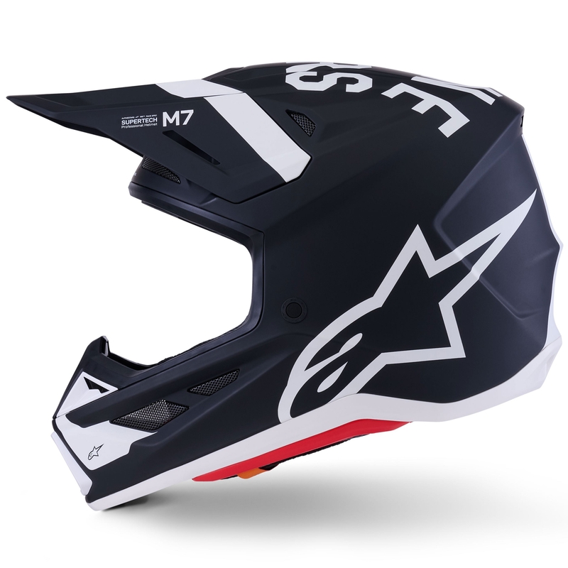 Kask motocrossowy Alpinestars SM7 Dasher matowo-czarno-biały