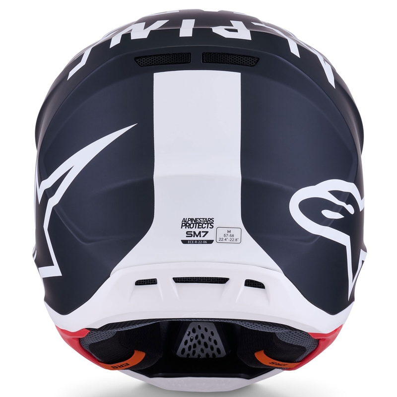 Kask motocrossowy Alpinestars SM7 Dasher matowo-czarno-biały