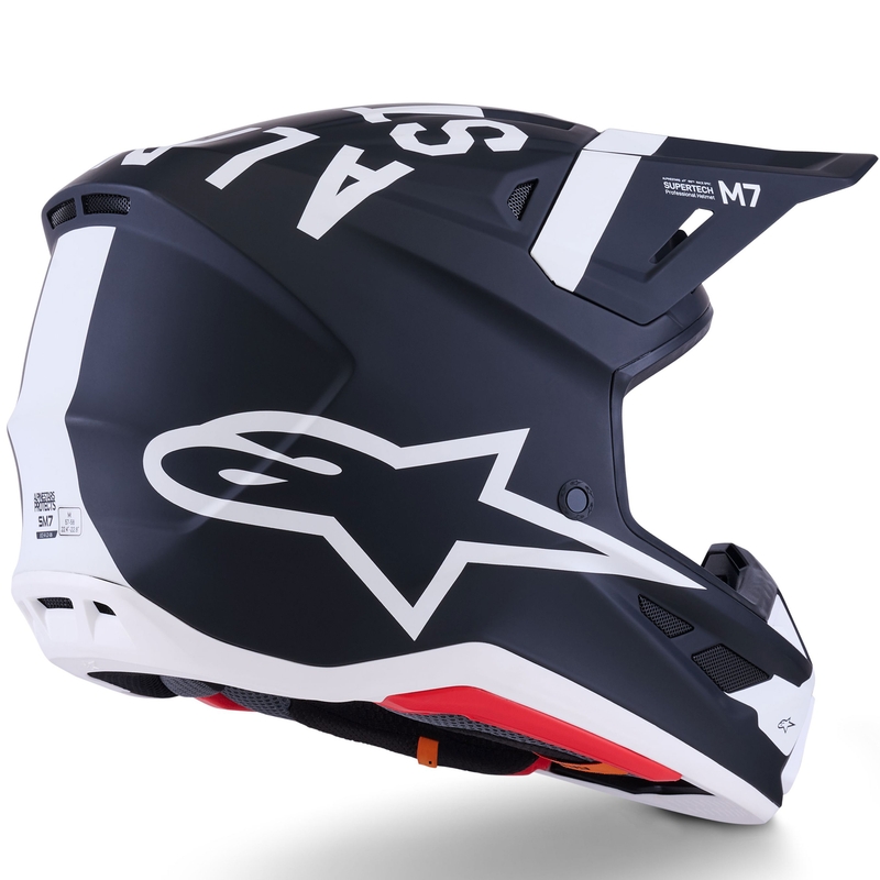 Kask motocrossowy Alpinestars SM7 Dasher matowo-czarno-biały