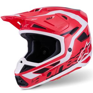 Kask motocrossowy Alpinestars SM7 Deed czerwono-czarno-biały