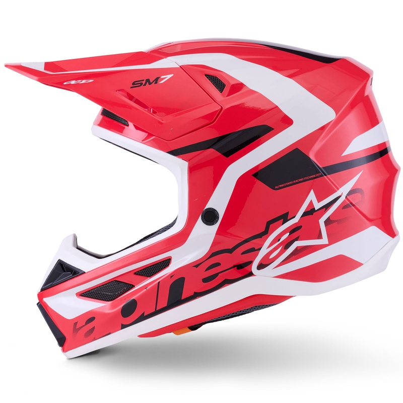 Kask motocrossowy Alpinestars SM7 Deed czerwono-czarno-biały