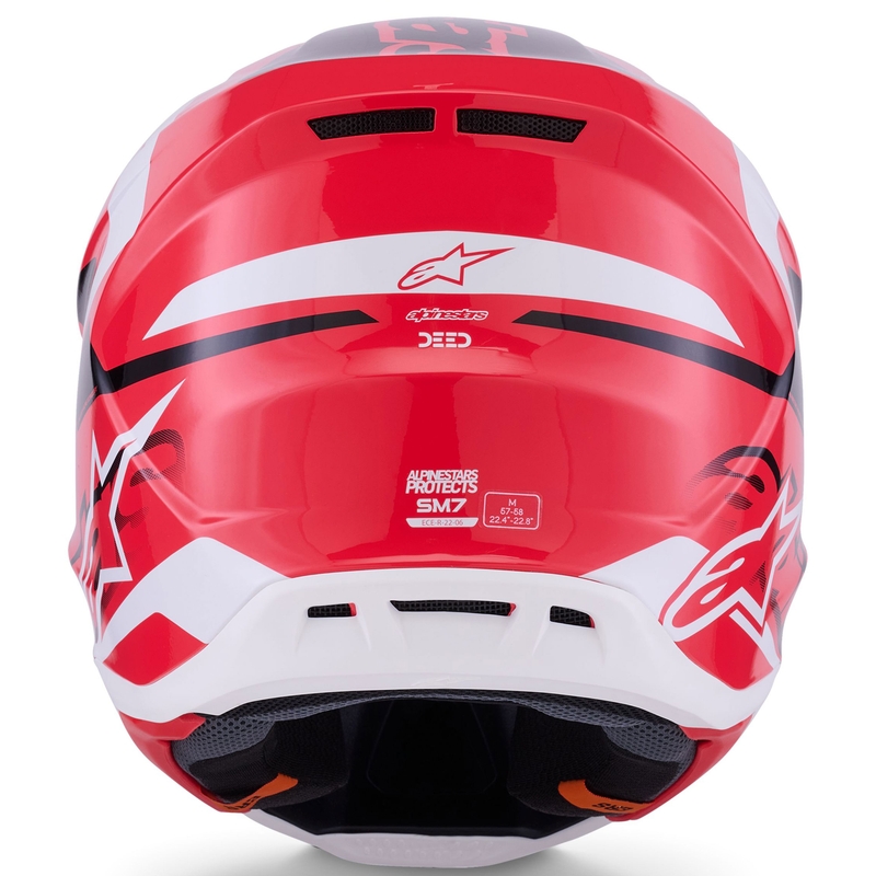 Kask motocrossowy Alpinestars SM7 Deed czerwono-czarno-biały