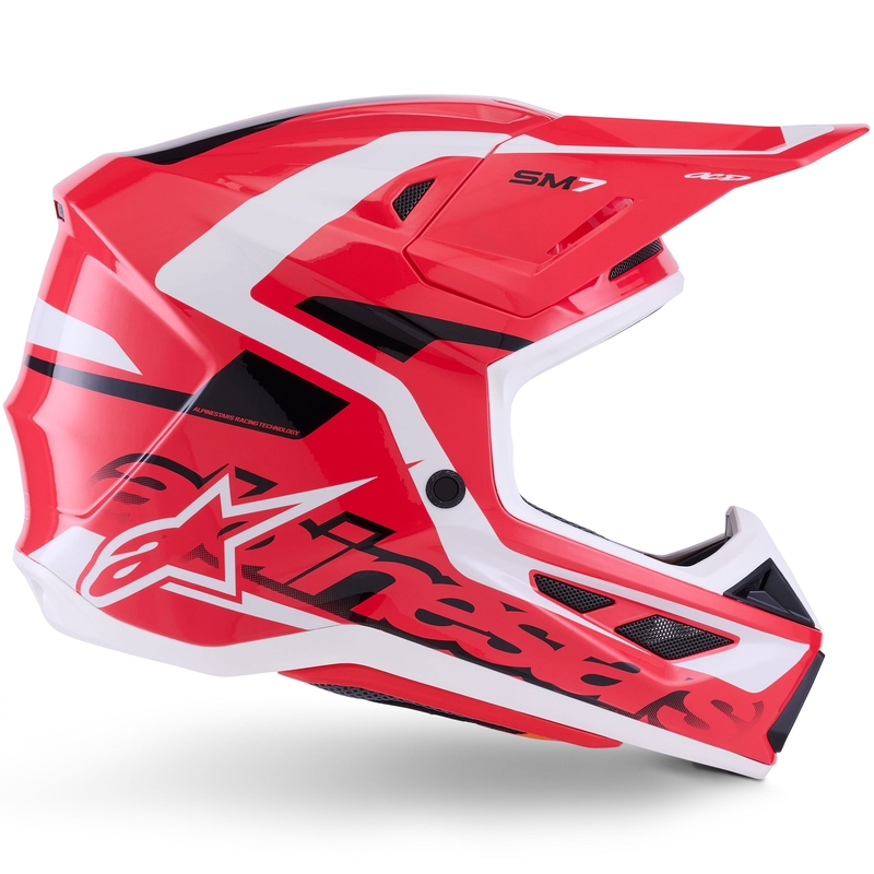 Kask motocrossowy Alpinestars SM7 Deed czerwono-czarno-biały