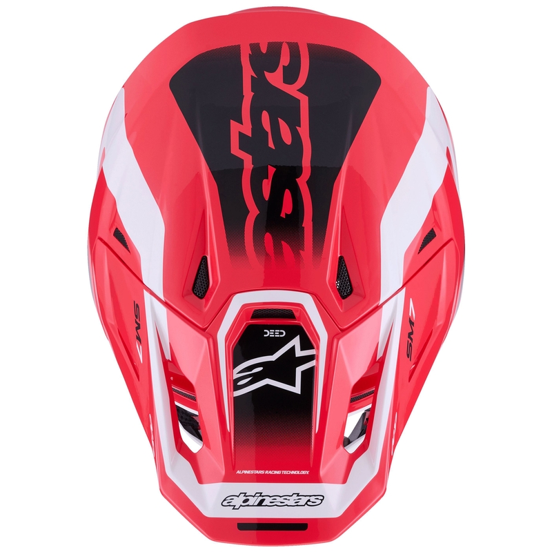 Kask motocrossowy Alpinestars SM7 Deed czerwono-czarno-biały