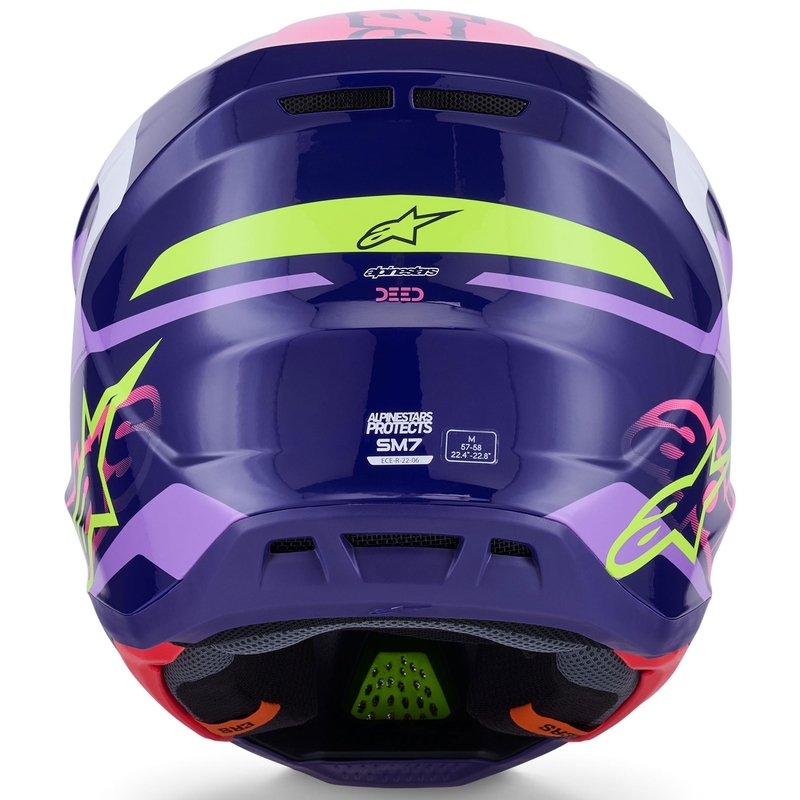 Kask motocrossowy Alpinestars SM7 Deed fioletowo-różowo-biało-fluo-żółty