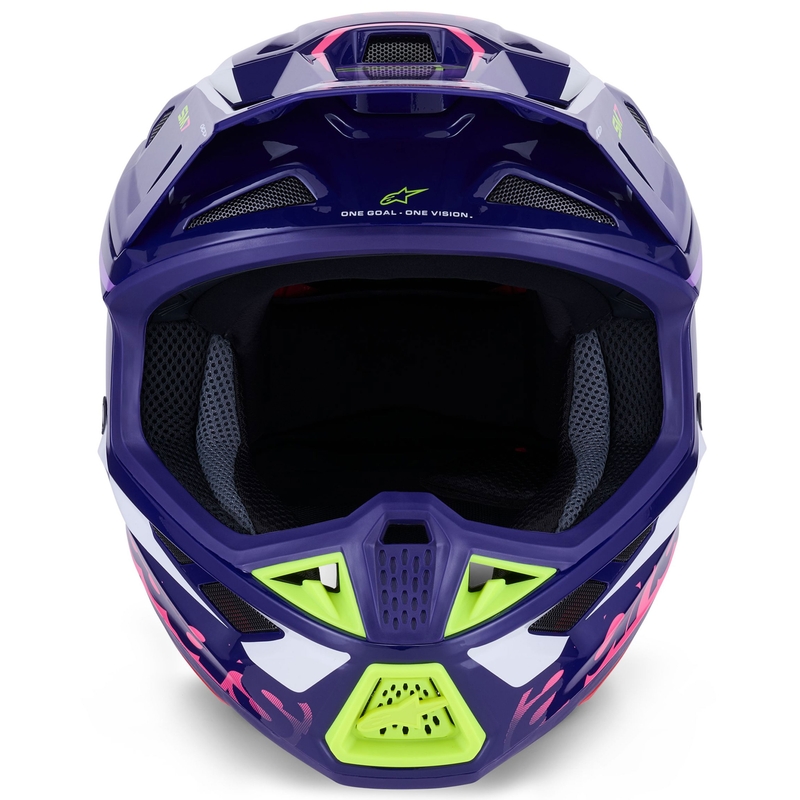 Kask motocrossowy Alpinestars SM7 Deed fioletowo-różowo-biało-fluo-żółty