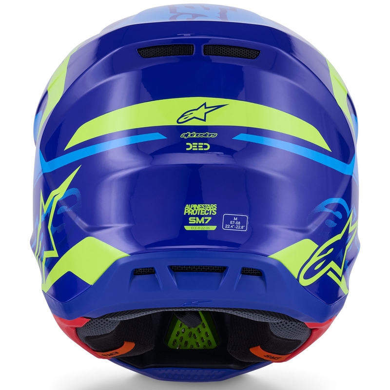 Kask motocrossowy Alpinestars SM7 Deed niebiesko-fluo-żółty