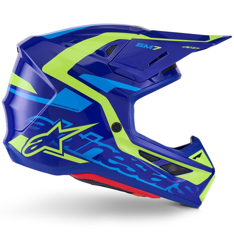 Kask motocrossowy Alpinestars SM7 Deed niebiesko-fluo-żółty