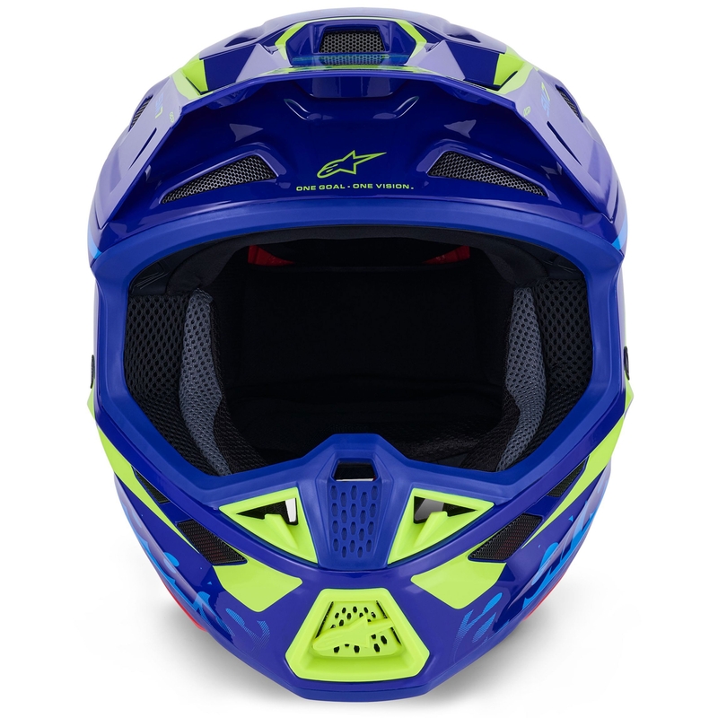 Kask motocrossowy Alpinestars SM7 Deed niebiesko-fluo-żółty