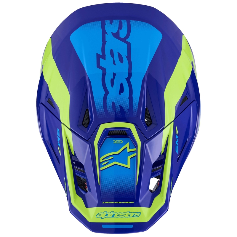 Kask motocrossowy Alpinestars SM7 Deed niebiesko-fluo-żółty