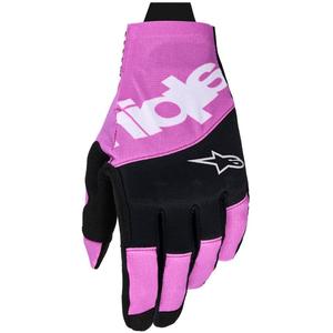 Rękawice motocrossowe Alpinestars Techstar czarno-jasnoszaro-fioletowe