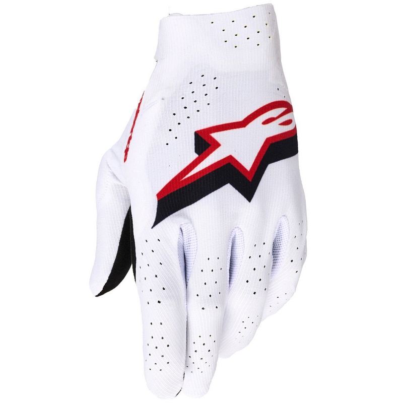 Rękawice motocrossowe Alpinestars Supertech MX biało-czarno-czerwone