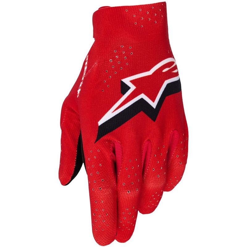 Rękawice motocrossowe Alpinestars Supertech MX czerwono-czarno-białe