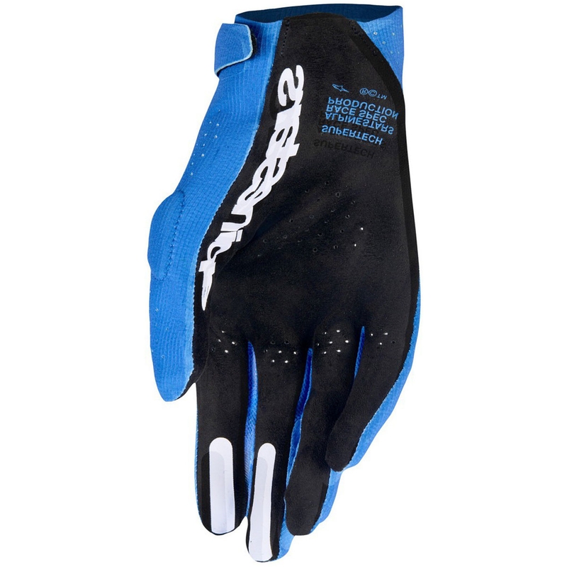 Rękawice motocrossowe Alpinestars Supertech MX niebiesko-biało-czarne