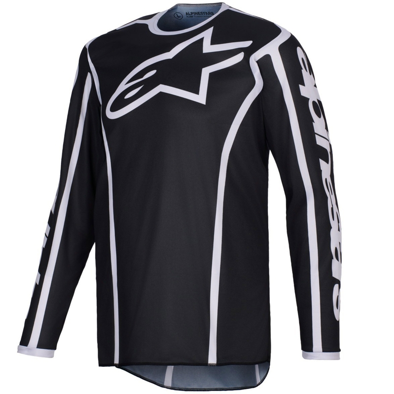 Koszulka motocrossowa Alpinestars Fluid Apex czarno-szara