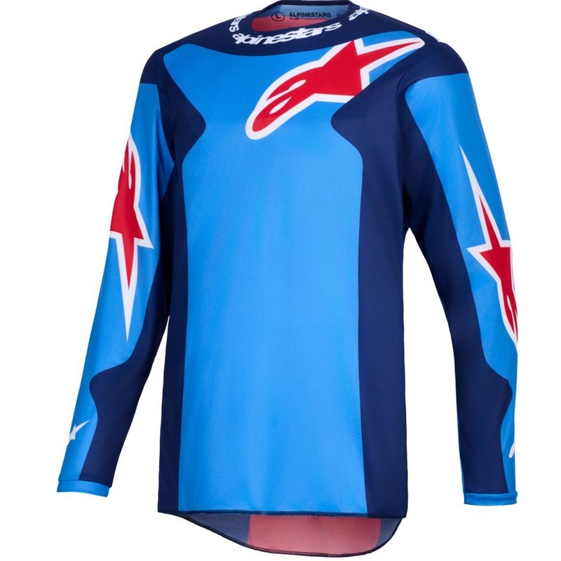 Koszulka motocrossowa Alpinestars Fluid Grid niebiesko-czerwona