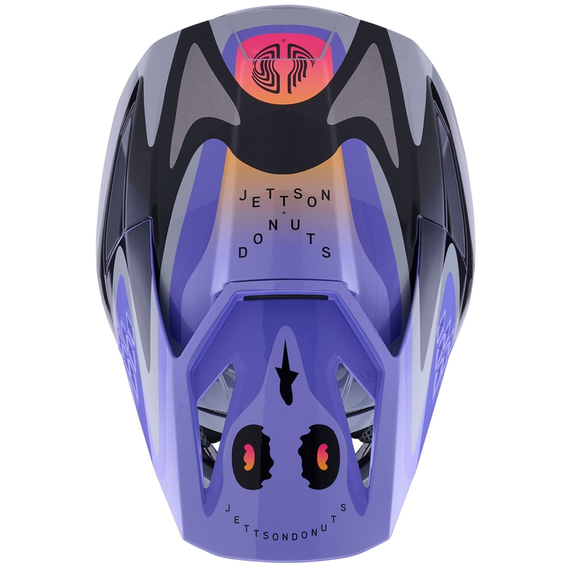 Kask motocrossowy dla dzieci Alpinestars S-M3 JETT LAWRENCE edition szaro-fioletowo-czarny