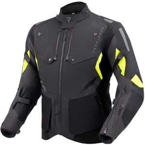 Kurtka motocyklowa Rebelhorn Hiker IV czarno-antracytowo-fluorescencyjno-żółta