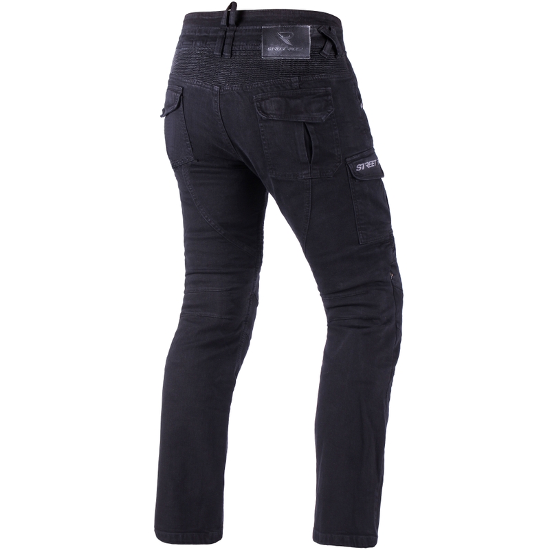 Jeansy motocyklowe Street Racer Cargo CE w kolorze czarnym