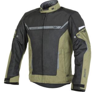 Kurtka motocyklowa Ayrton Bullet II Flow ciemnozielono-szaro-czarna