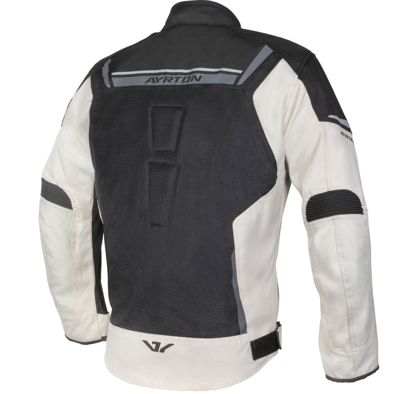 Kurtka motocyklowa Ayrton Bullet II Flow kremowo-piaskowo-szaro-czarna