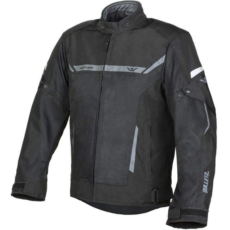 Kurtka motocyklowa Ayrton Bullet II Flow czarno-ciemnoszara