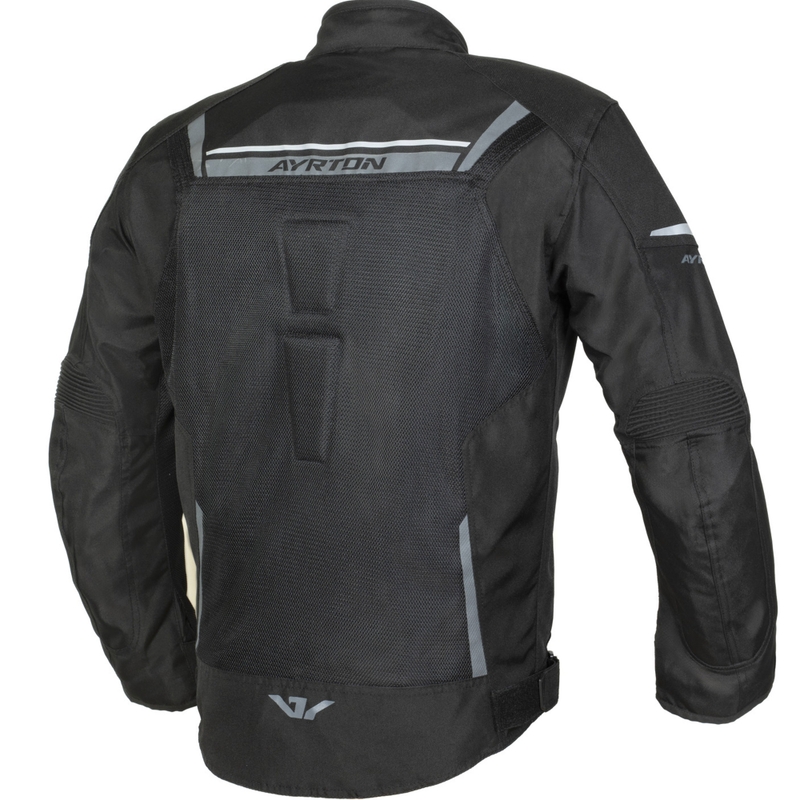 Kurtka motocyklowa Ayrton Bullet II Flow czarno-ciemnoszara