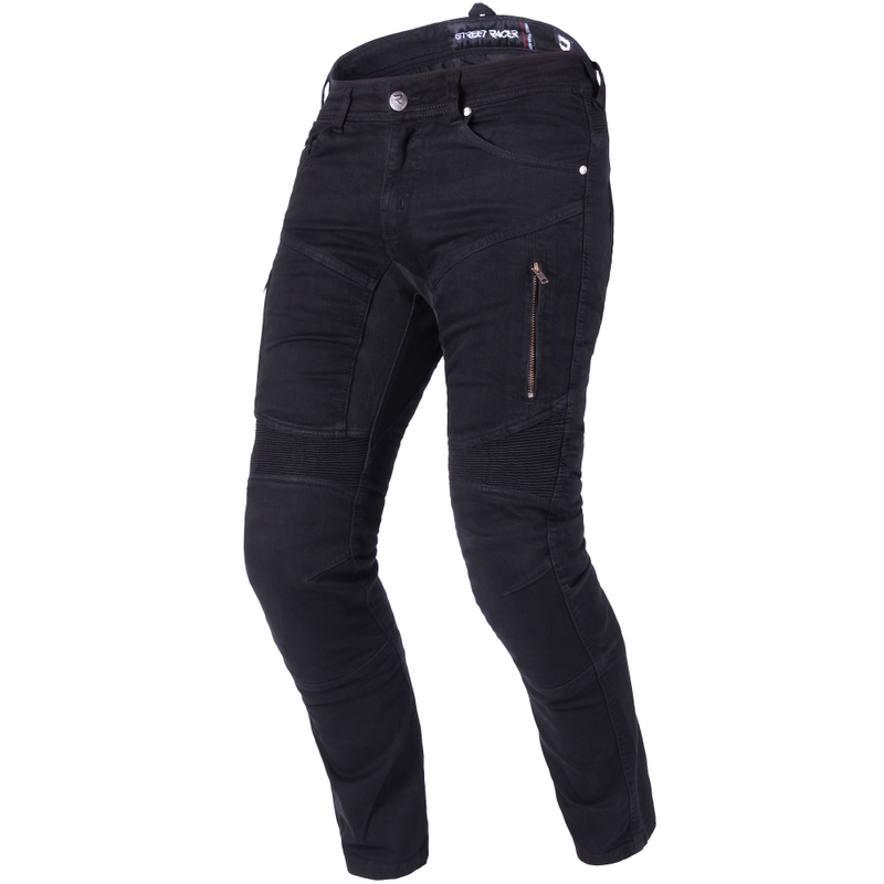Jeansy motocyklowe Street Racer Stretch II CE w kolorze czarnym