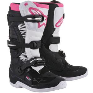 Buty motocyklowe damskie Alpinestars Stella Tech 3 czarno-biało-różowe