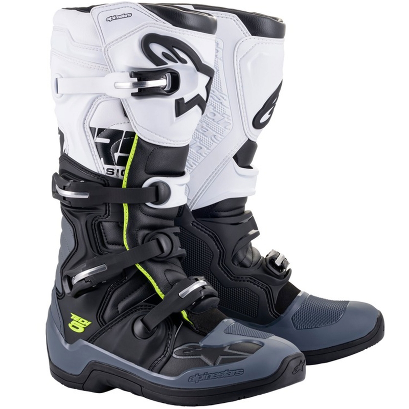 Buty motocyklowe Alpinestars TECH 5 czarno-szaro-biało-fluo-żółte