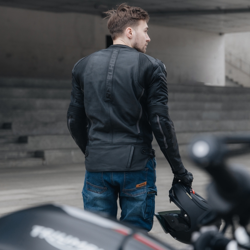 Kurtka motocyklowa skórzana Rebelhorn Vandal czarna