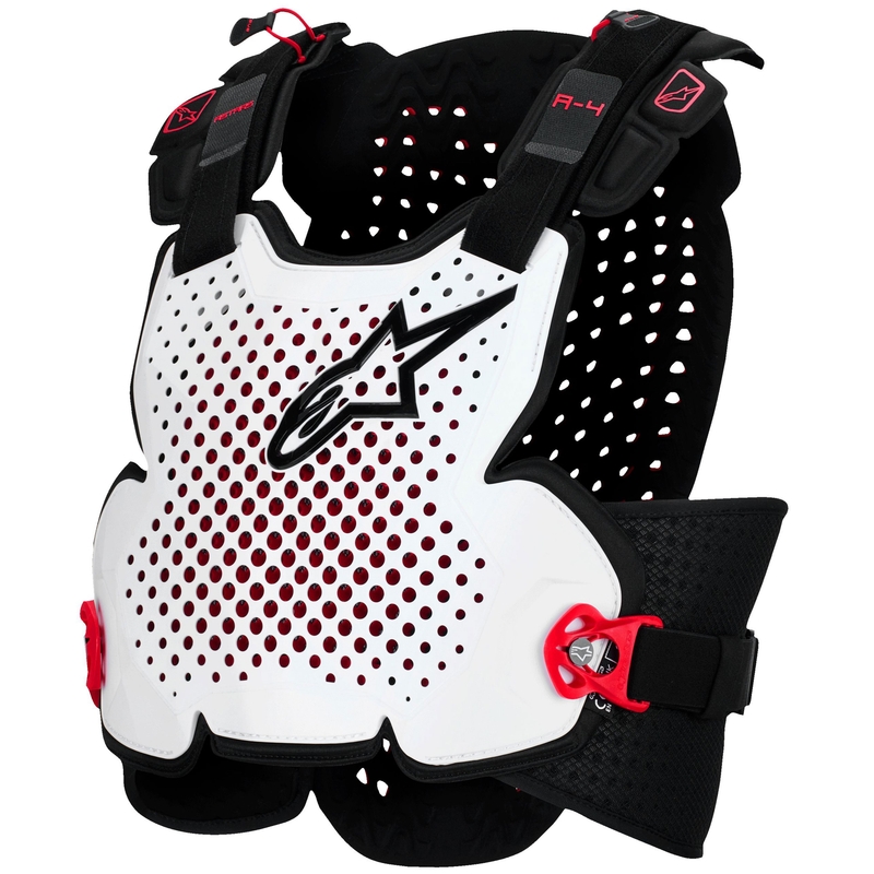 Ochraniacz klatki piersiowej Alpinestars A-4 Plasma czarno-czerwono-biały