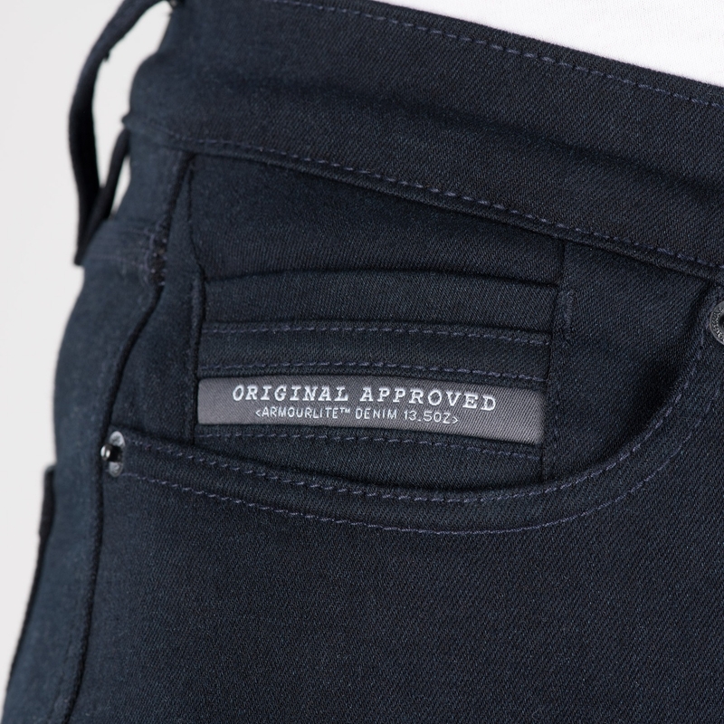 Jeansy motocyklowe OXFORD ORIGINAL APPROVED SUPER STRETCH JEANS AA SLIM FIT niebieskie indygo