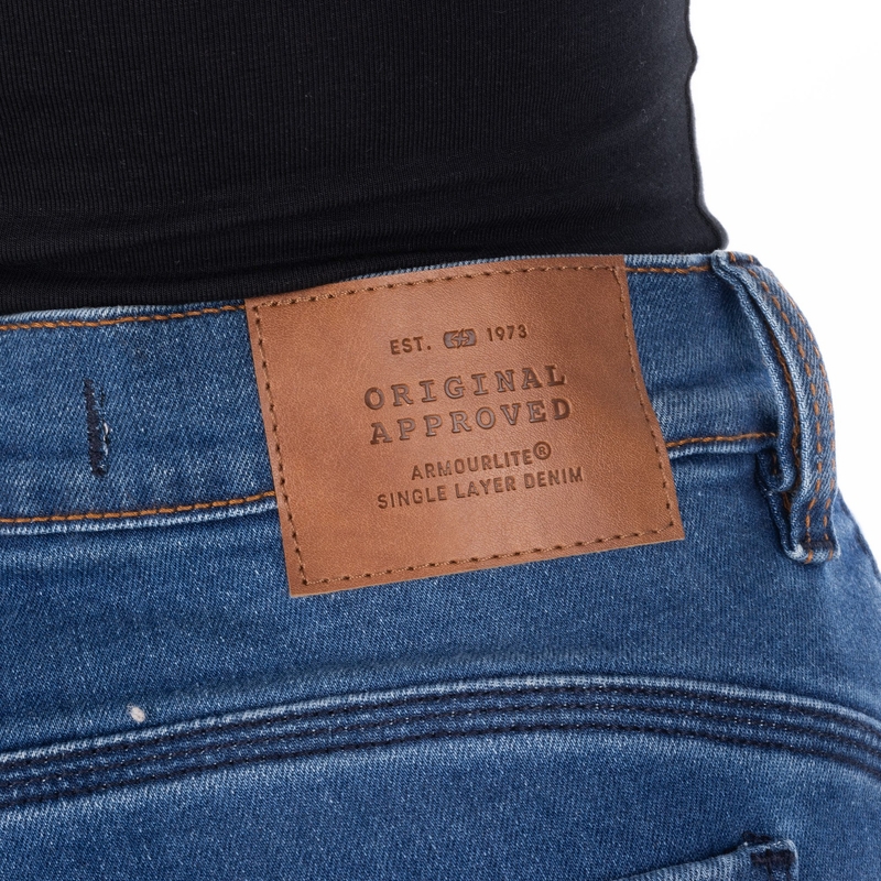 Jeansy motocyklowe damskie OXFORD SOFIA AA Slim jasnoniebieskie