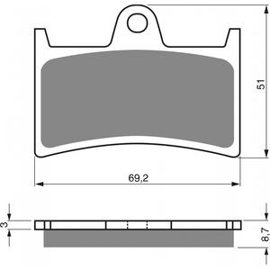 Brake pads GOLDFREN 070 GPR