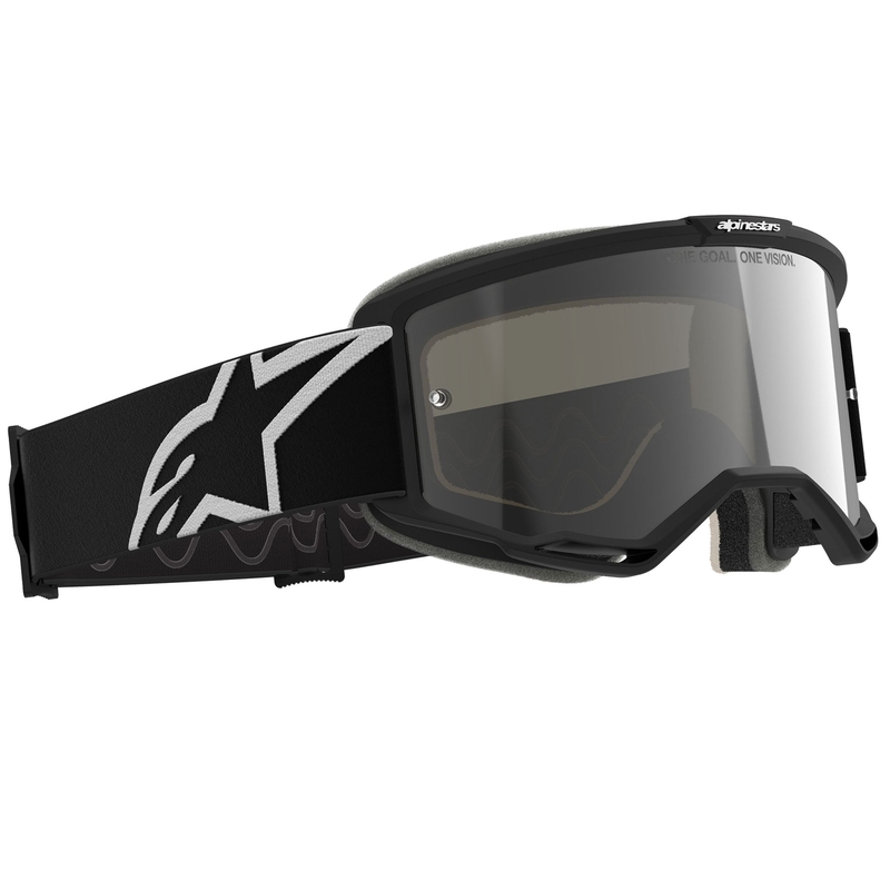 Gogle motocrossowe Alpinestars Vision 5 Corp czarne z przezroczystymi szkłami