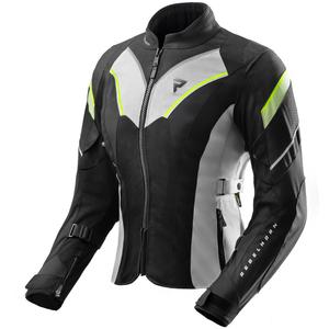 Kurtka motocyklowa damska Rebelhorn Hiflow V czarno-szaro-fluo-żółta