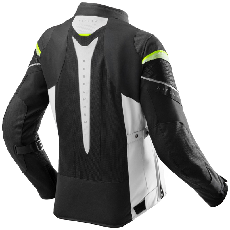 Kurtka motocyklowa damska Rebelhorn Hiflow V czarno-szaro-fluo-żółta